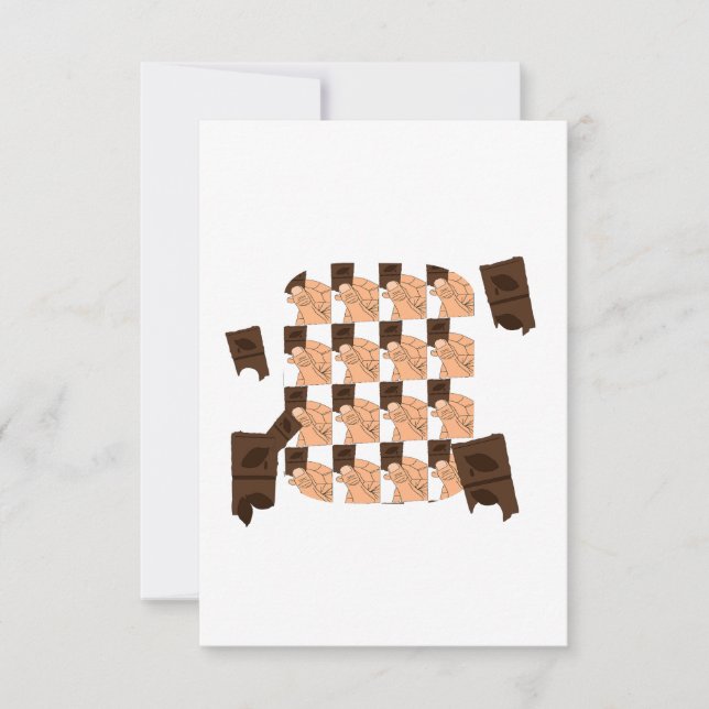 Carte Hand holding a piece of Valentine's chocolate (Devant)