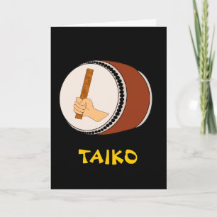 Carte Hand Holding Stick Taiko Drum Japanese Drumming