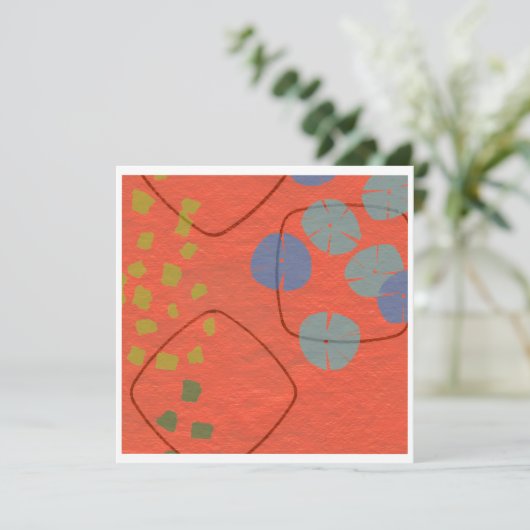 CARTE HAND PAINTED BLANK CARD (Debout devant)