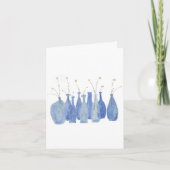 Carte Hand Painted Flower Cobalt  Jar Bottle  (Devant)