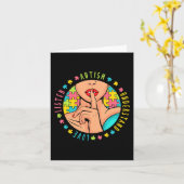 Carte Handicap sensibilisation sur l'autisme Mois 2 (Fleur jaune)