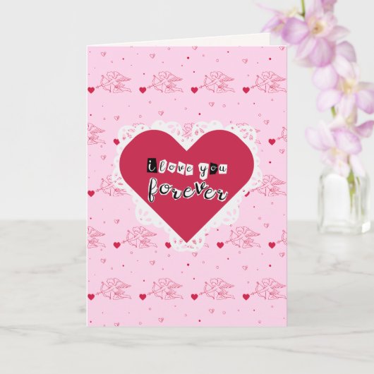 Carte Handmade I Love You Forever Valentine's Day Card (Orchidée)