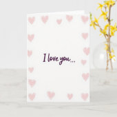 Carte handmade « Je t'aime cœurs » (Fleur jaune)