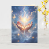 Carte Hands Set the Soul Free, Condolence Card (Fleur jaune)