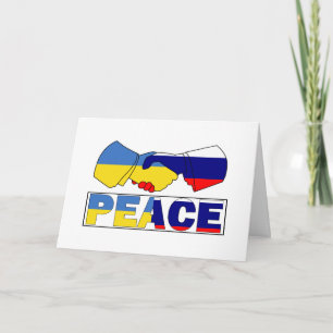 Carte Handshake of Peace, Ukraine Russie Drapeau