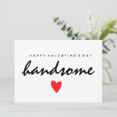 Carte Handsome Heureuse Sainte-Valentin (Debout devant)