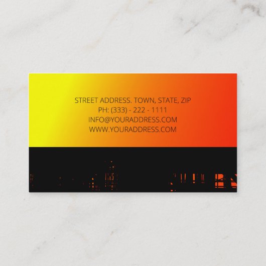 Carte Handyman Constructeur de chantier (Dos)