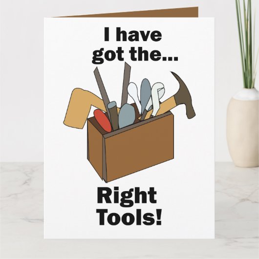 Carte Handyman Toolbox I Have Got Right Tools  (Devant)