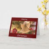 CARTE HANG ANGEL VOUS SOUHAITE UN "JOLI NOËL" (Fleur jaune)