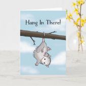 Carte Hang In There Cute Opossum Encouragement (Fleur jaune)
