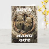 Carte "HANG OUT" c'est **VOTRE ANNIVERSAIRE** (Fleur jaune)