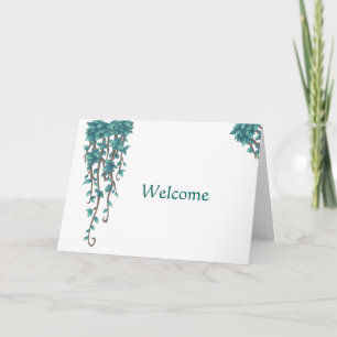 Carte Hanging Floral Turquoise Simple Décoration Accueil