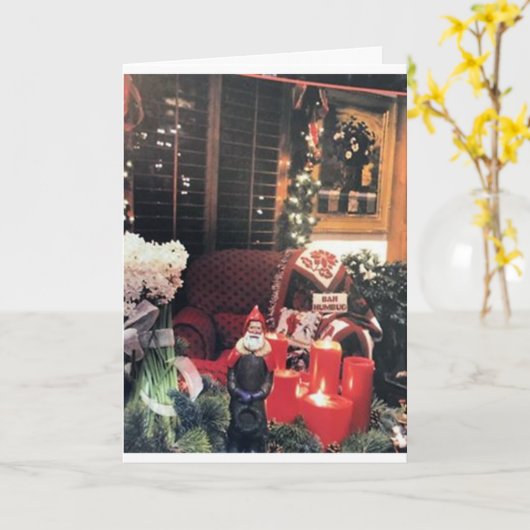 CARTE HANGING SUR ARBRE-POUR DIRE MERRY NOËS DE "MOI" (Fleur jaune)