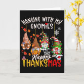 Carte Hanging With My Gnomies Happy Thanksmas Thanksgivi (Fleur jaune)