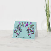 Carte Hannukah Oiseaux décoratifs (Dos)