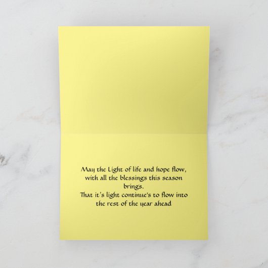 Carte Hanoukka (Intérieur)