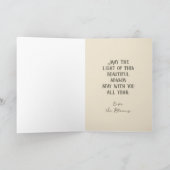 Carte Hanoukka 2 avec menorah/ bordure ornée (Intérieur)