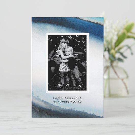 Carte Hanoukka aquarelle Happy (Debout devant)