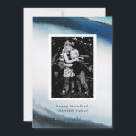 Carte Hanoukka aquarelle Happy<br><div class="desc">Une façon magnifique d'envoyer des voeux Hanoukka cette saison des Fêtes. Ce carte photo Hanoukka bleu et blanc charmera votre famille et vos amis. Recherchez les produits de coordination de Parcel Studios.</div>