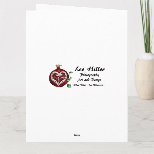 Carte Hanoukka bleue Menorah (Dos)