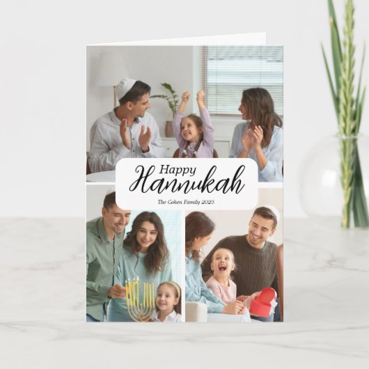 Carte Hanoukka Card 3 Photo Collage de vacances Bénédict (Devant)