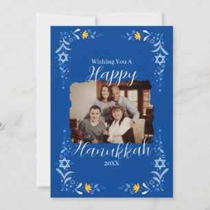 Carte Hanoukka Custom Family Photo Holiday