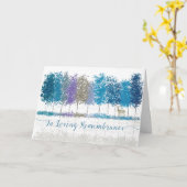 Carte Hanoukka dans l'amour souvenir arbres d'hiver et L (Fleur jaune)