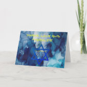 Carte HANOUKKA de vacances PAIX LOVE ET MIRACLES (Devant)