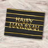 Carte Hanoukka Gold et Charcoal Stripe
