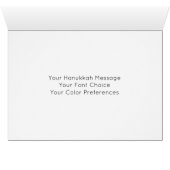 Carte Hanoukka Gold et Green Stripe (Intérieur Horizontal (Bas))