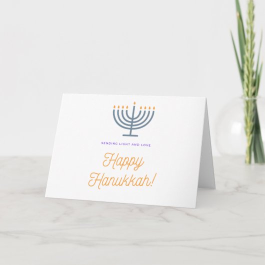 Carte Hanoukka Happy - personnalisable (Devant)