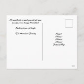 Carte Hanoukka Happy - personnalisable (Dos)