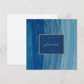 Carte Hanoukka heureuse Blue & Gold (Devant / Derrière)