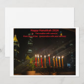 Carte Hanoukka heureuse et saine (Devant / Derrière)