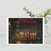 Carte Hanoukka heureuse et saine (Debout devant)