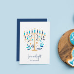 Carte Hanoukka Love & Light Floral Menorah<br><div class="desc">Carte Hanoukka Love & Light Floral Menorah. Personnalisez le texte personnalisé ci-dessus. Vous pouvez trouver d'autres éléments de coordination dans notre collection "Floral Hanoukka Menorah and Dreidel".</div>