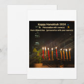 Carte Hanoukka Menorah (Devant / Derrière)