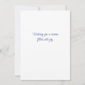 Carte Hanoukka Menorah avec des bougies bleues, blanches (Dos)