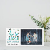 Carte Hanoukka "Menorah Bling" (Debout devant)