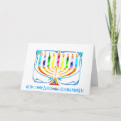 Carte : Hanoukka Menorah - Chanukah Menorah (Dos)