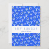 Carte Hanoukka Menorah personnalisée sans arbre (Devant)