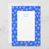 Carte Hanoukka Menorah personnalisée sans arbre (Dos)