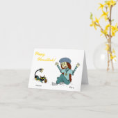 Carte Hanoukka personnalisable Mel the Cat and Mai (Fleur jaune)