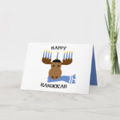 Carte Hanoukka personnalisée Hanoukka Moose Happy (Devant)