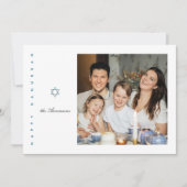 Carte Hanoukka photo Star of David (Devant)