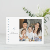 Carte Hanoukka photo Star of David (Debout devant)