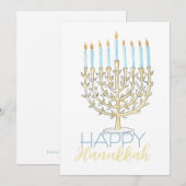 Carte Hanoukka plate (Devant / Derrière)