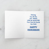 Carte Hanoukka Schlomo La Menorahed Reindeer (Intérieur)