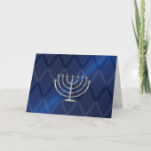 Carte Hanoukka Silver Menorah (Devant)