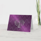 Carte Hanoukka Silver Menorah (Devant)